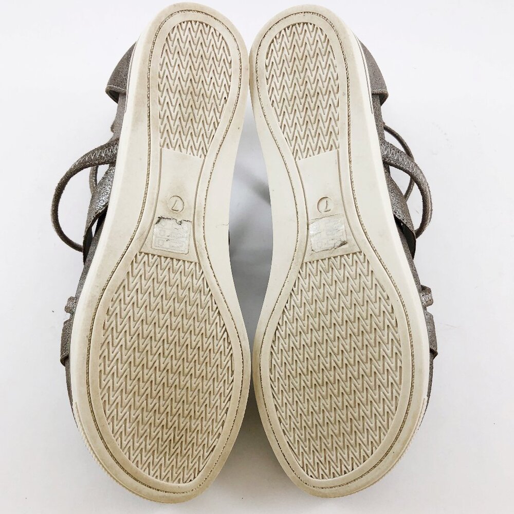 EILEEN FISHER Skip Strappy Sandal in Mica Suede 7 - Picture 10 of 10